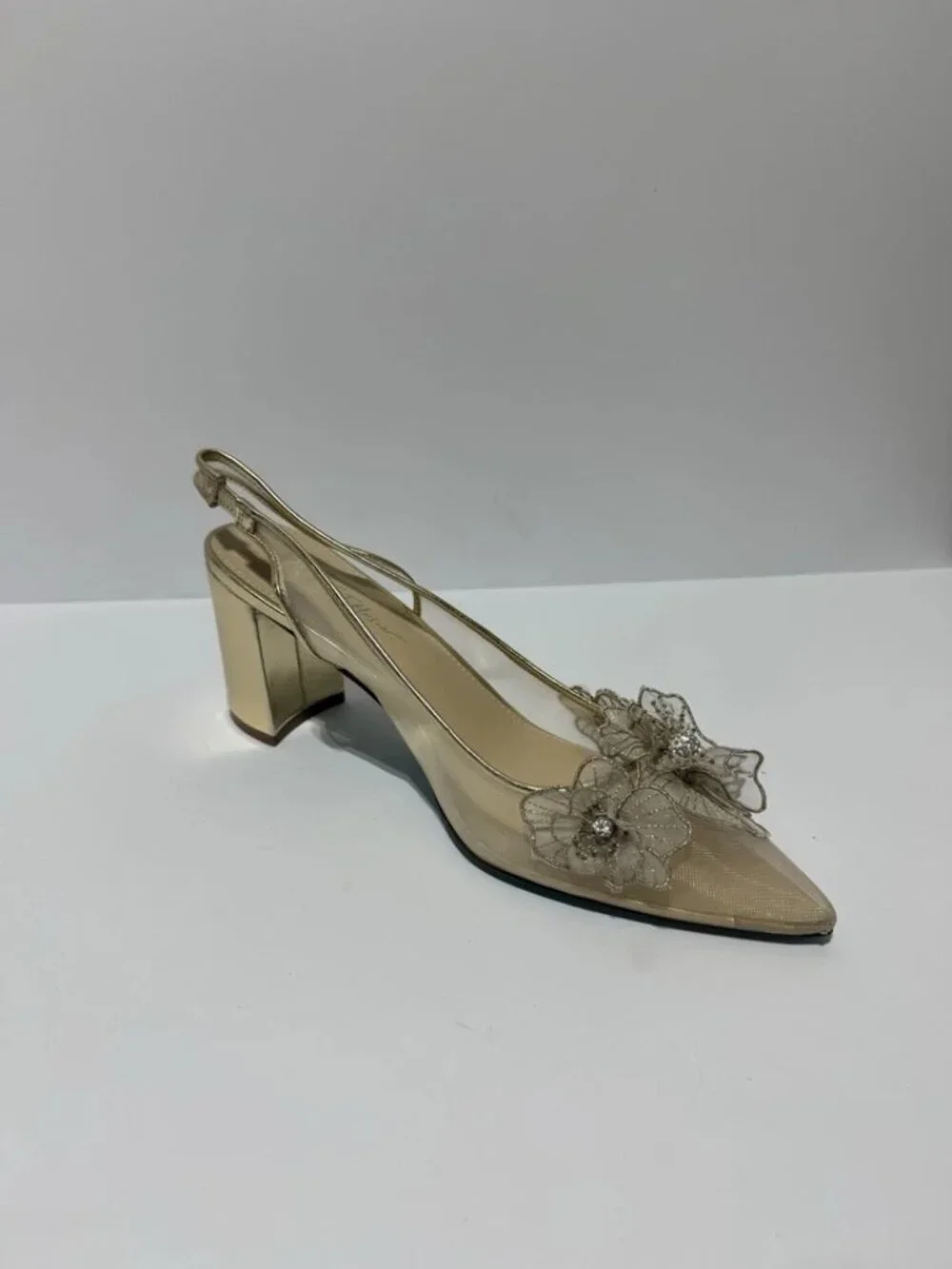 Betsey Johnson Womens Avi Slingback Heels Gold Size 11 M